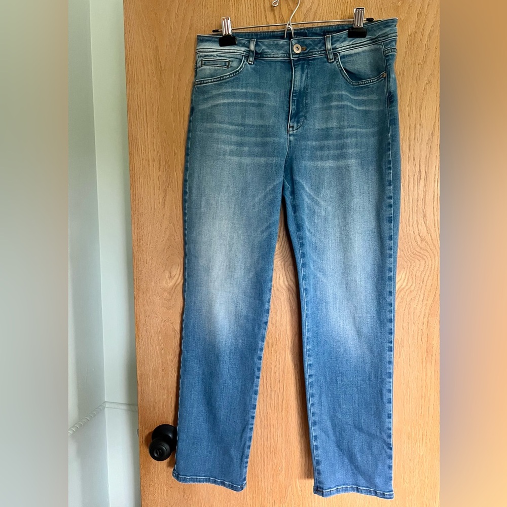 J Jill Denim High Rise Straight Leg Ankle size 12  regular